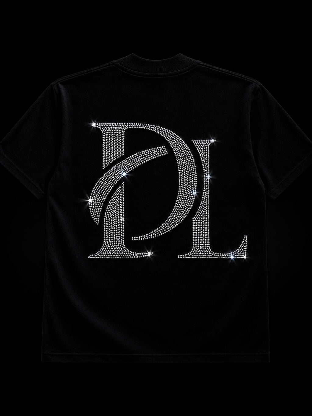 Vista trasera Starlight DL — diseño Full Rhinestone luxury streetwear — DENALI